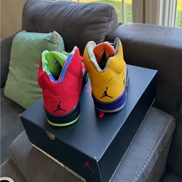 Air Jordan 5 Bundle “What The” Size 10 and “Aqua” Size 11 Brand New - Picture 4 of 15